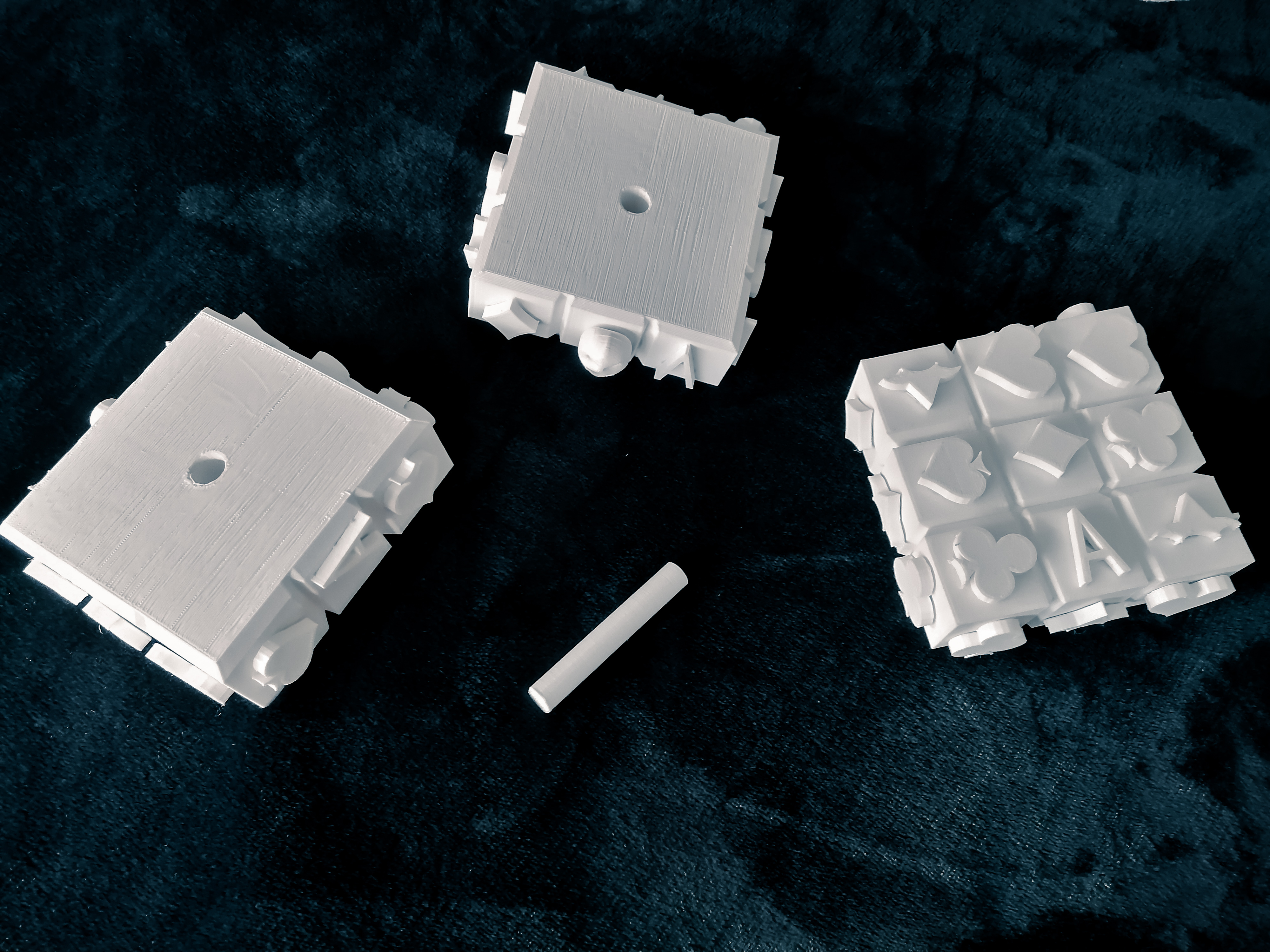 Disassembled printed Cube